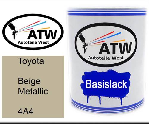 Toyota, Beige Metallic, 4A4: 1L Lackdose, von ATW Autoteile West.